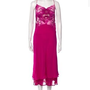 La Perla Magenta Lace Dress